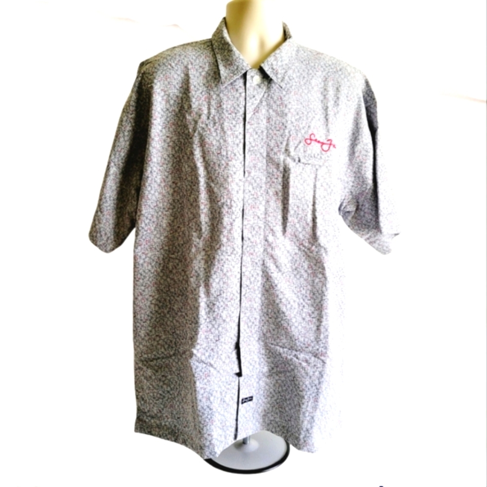 Sean John Men Dress Shirt Short Sleeve Size XL